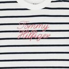 Younger Boys White & Ivory Striped Logo T-Shirts (2 Pack), 1, hi-res
