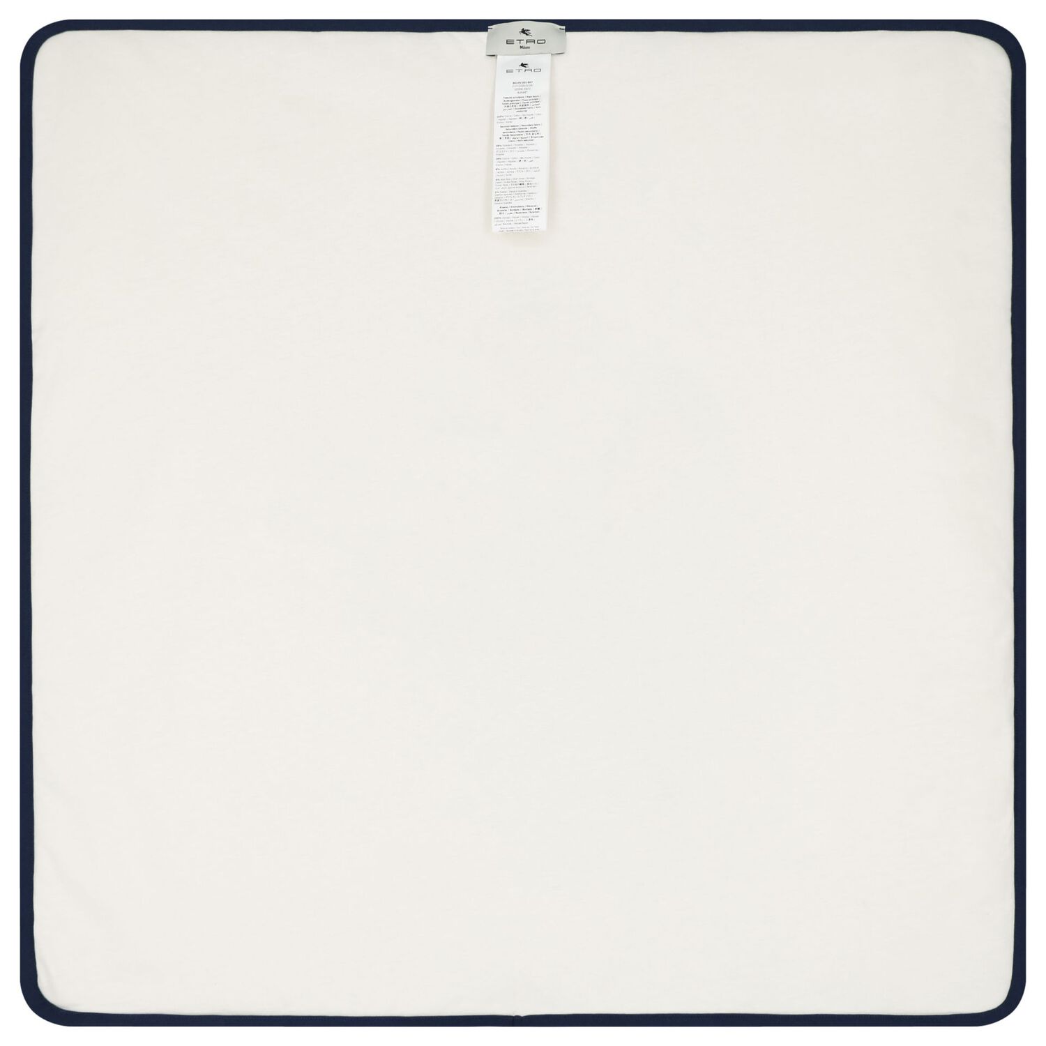 White & Navy Blue Teddy Bear Logo Baby Blanket, 1, hi-res