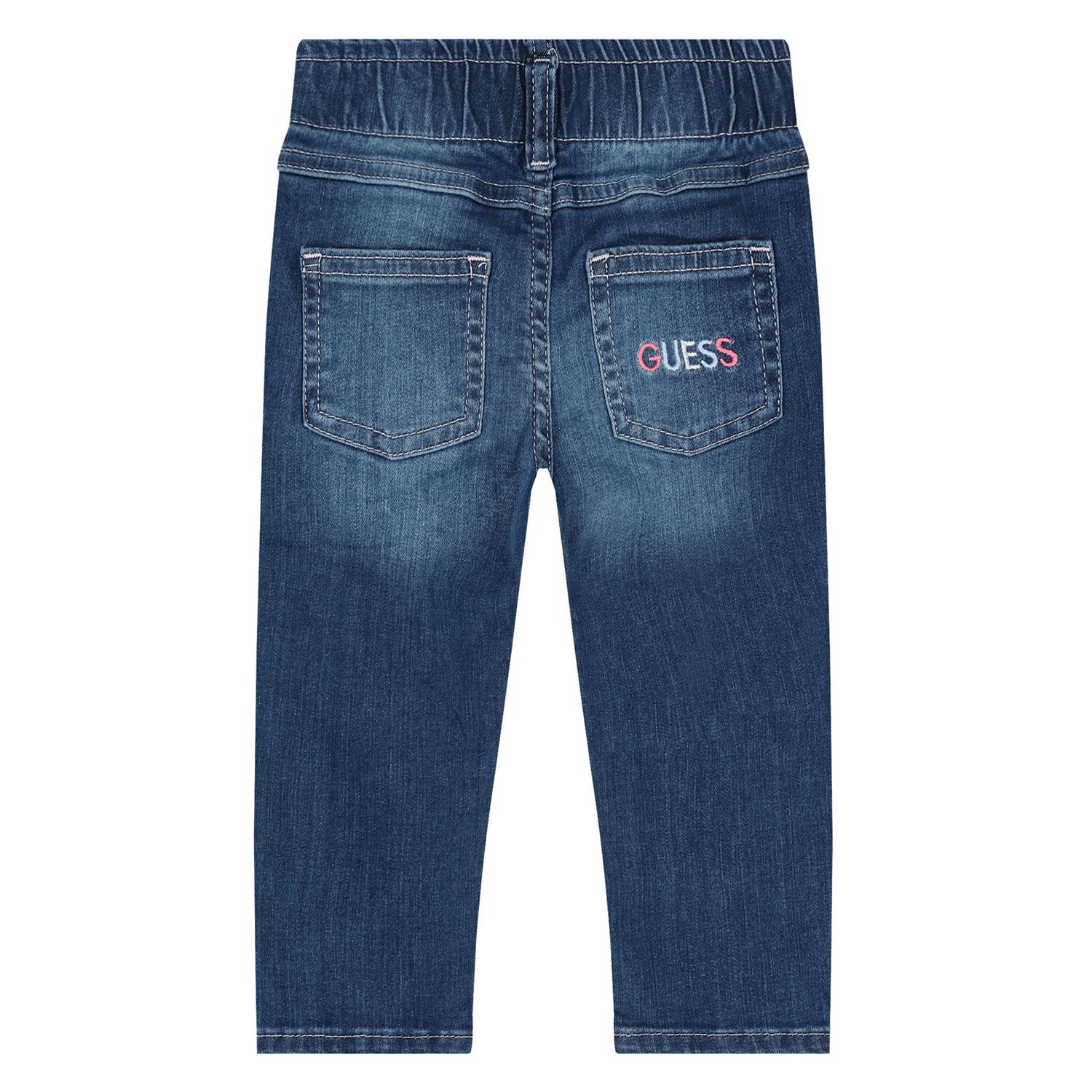 بنطلون بنات جينز بشعار تيدي باللون الأزرق, 1, hi-res