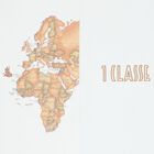 بطانيه بطبعة الخريطة باللون الأبيض والبيج, 1, hi-res