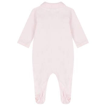 Baby Girls Pink Logo Babygrow