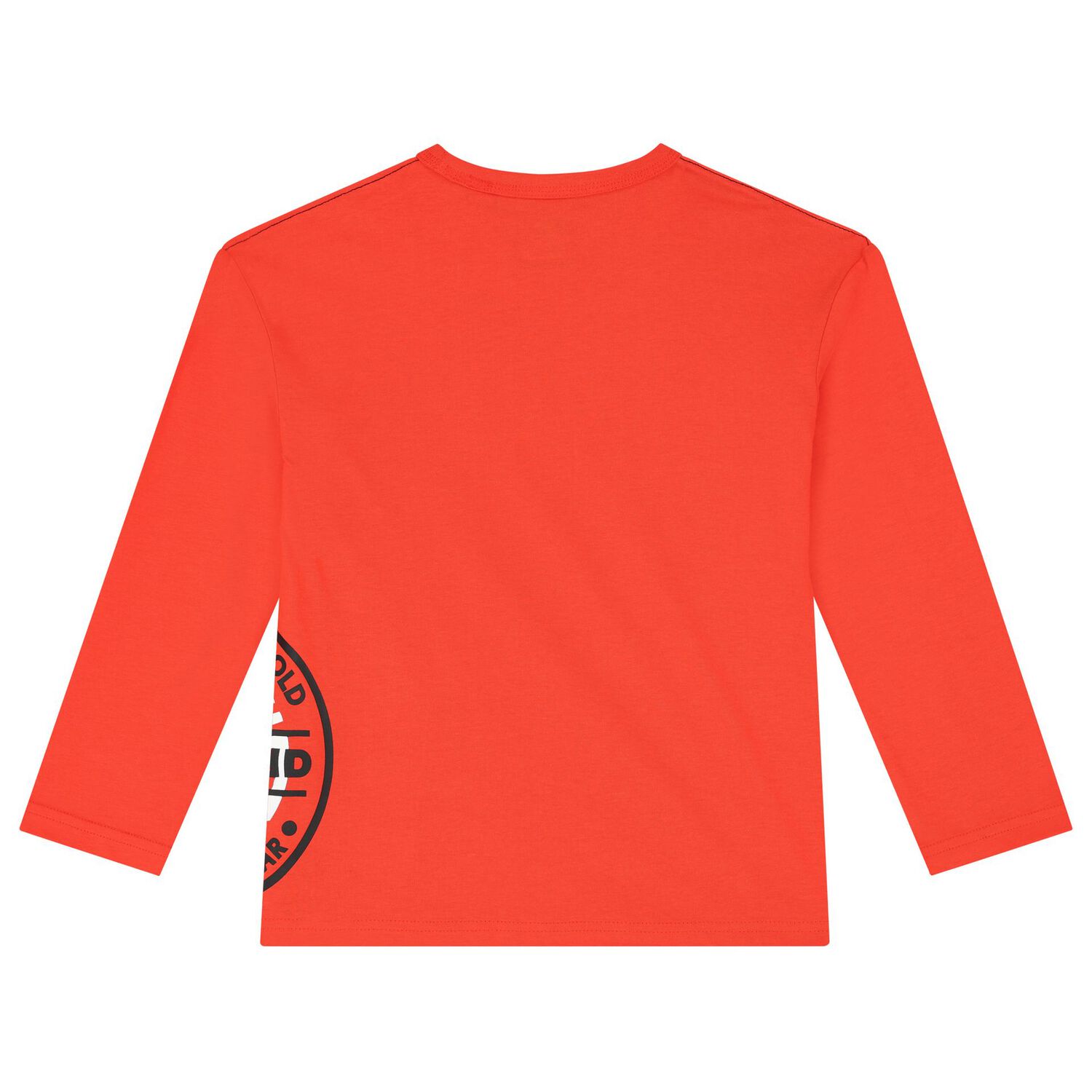 Boys Orange Logo Long Sleeve Top, 2, hi-res image number null