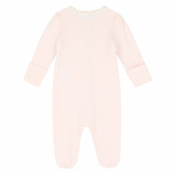 Baby Girls Pink Logo Babygrow