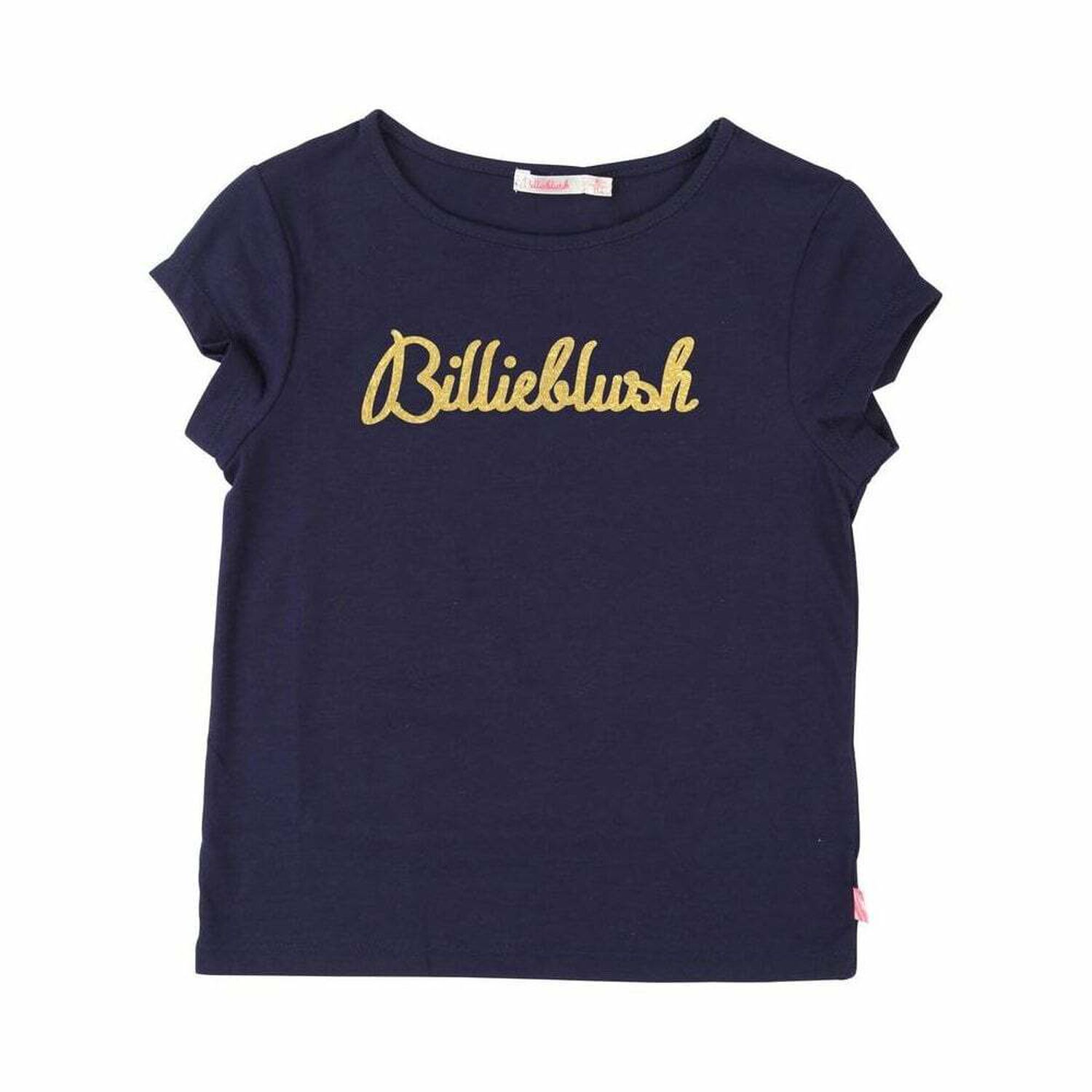 Girls Navy Blue 'Billieblush' T-shirt, 1, hi-res