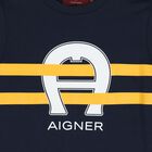 تيشيرت أولاد بالشعار باللون الكحلي, 2, hi-res