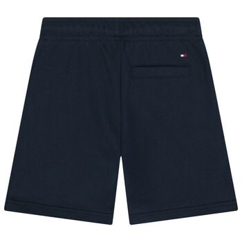 شورتات للأولاد بشعار باللون الأزرق 