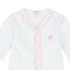 Baby Girls White Ruffled Babygrow, 1, hi-res
