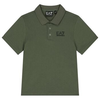 Boys Green Logo Polo Shirt