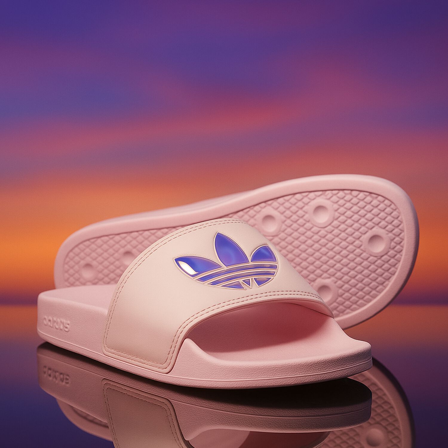 Pink Adilette Lite J Sliders, 1, hi-res