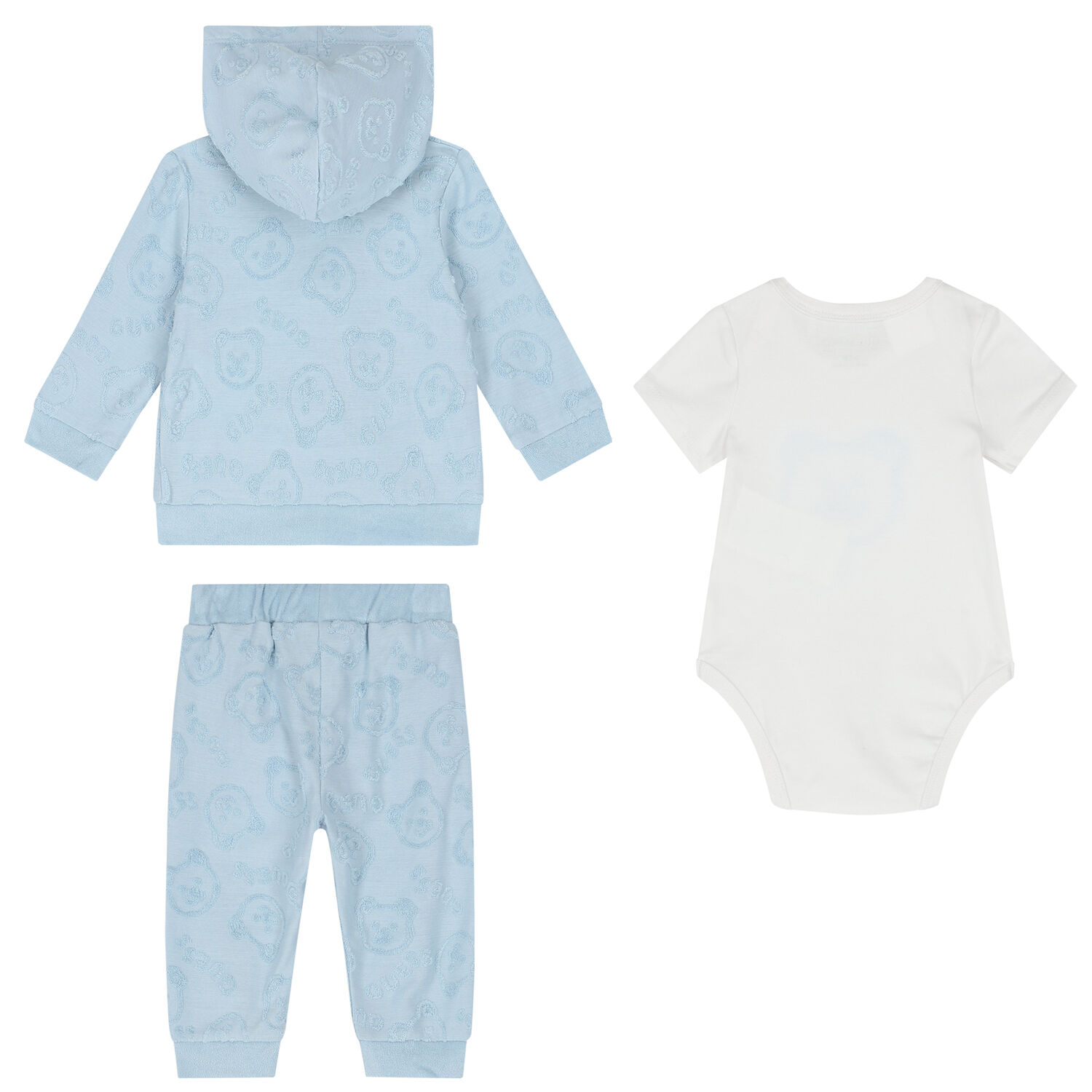 White & Blue Logo 3 Piece Tracksuit, 2, hi-res