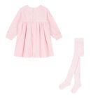Baby Girls Pink Elephant Dress Set, 1, hi-res
