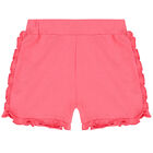 طقم شورت بنات بالشعار متعدد الألوان, 1, hi-res