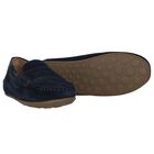 Boys Navy Blue Suede & Leather Loafers, 2, hi-res