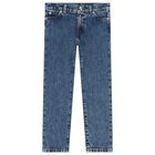 Boys Blue Logo Denim Jeans, 1, hi-res