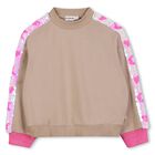 Girls Beige Sequin Sweatshirt, 1, hi-res