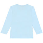 Baby Boys Blue Logo Long Sleeve Top, 1, hi-res