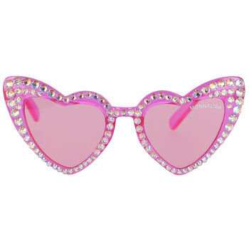 Girls Pink Heart Sunglasses