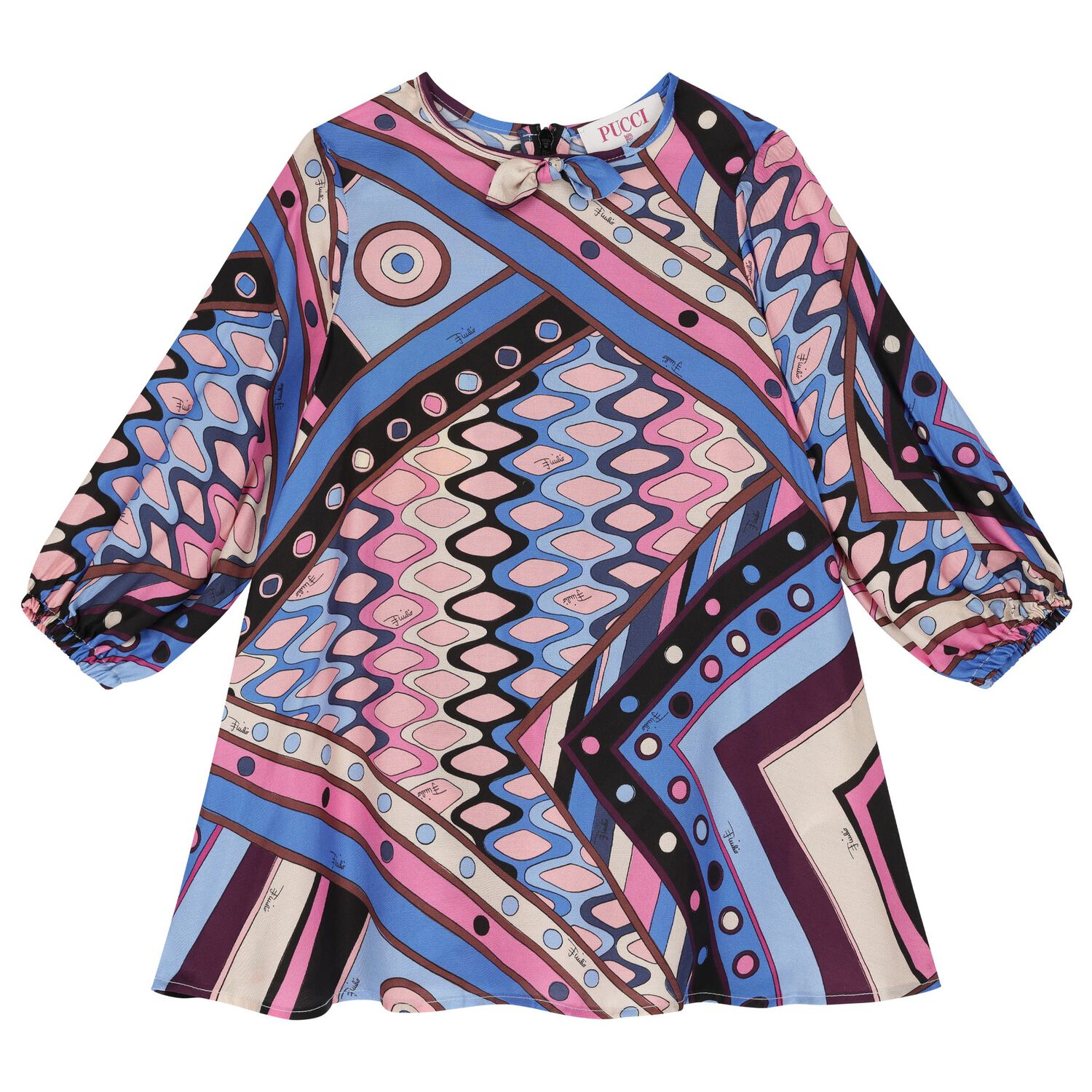 فستان بنات فيفارا باللون الوردي والأزرق, 1, hi-res