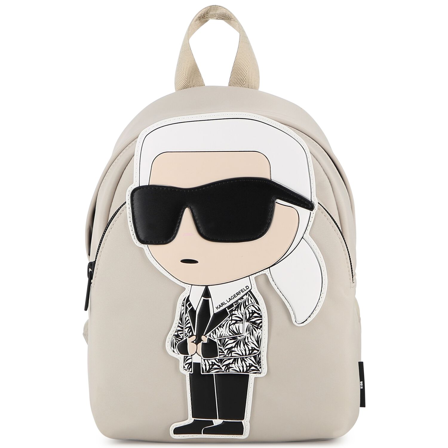 Boys Beige Ikonik Karl Backpack, 1, hi-res