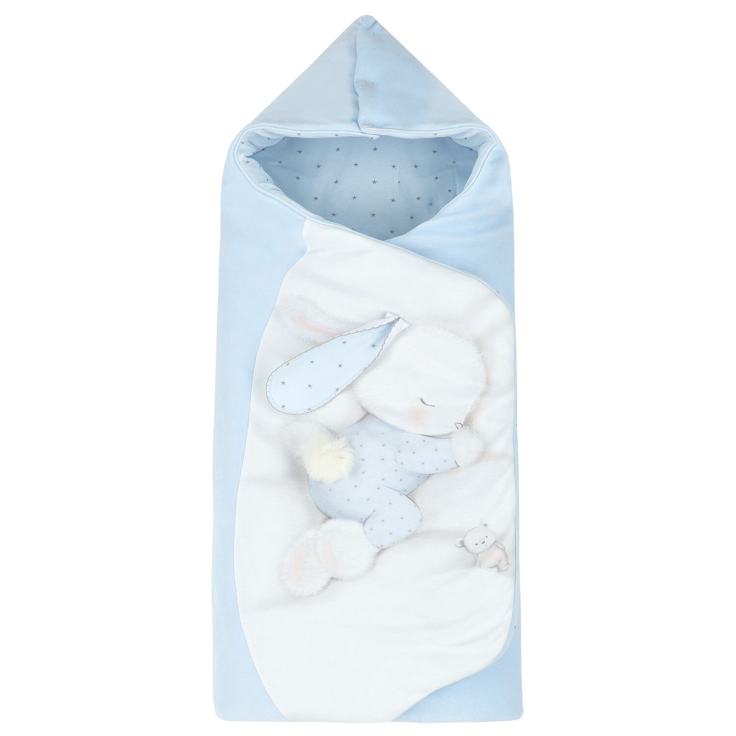Baby Boys White & Blue Bunny Nest, 2, hi-res image number null