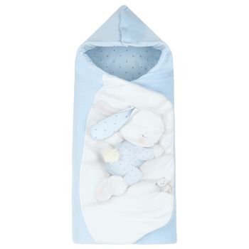 Baby Boys White & Blue Bunny Nest