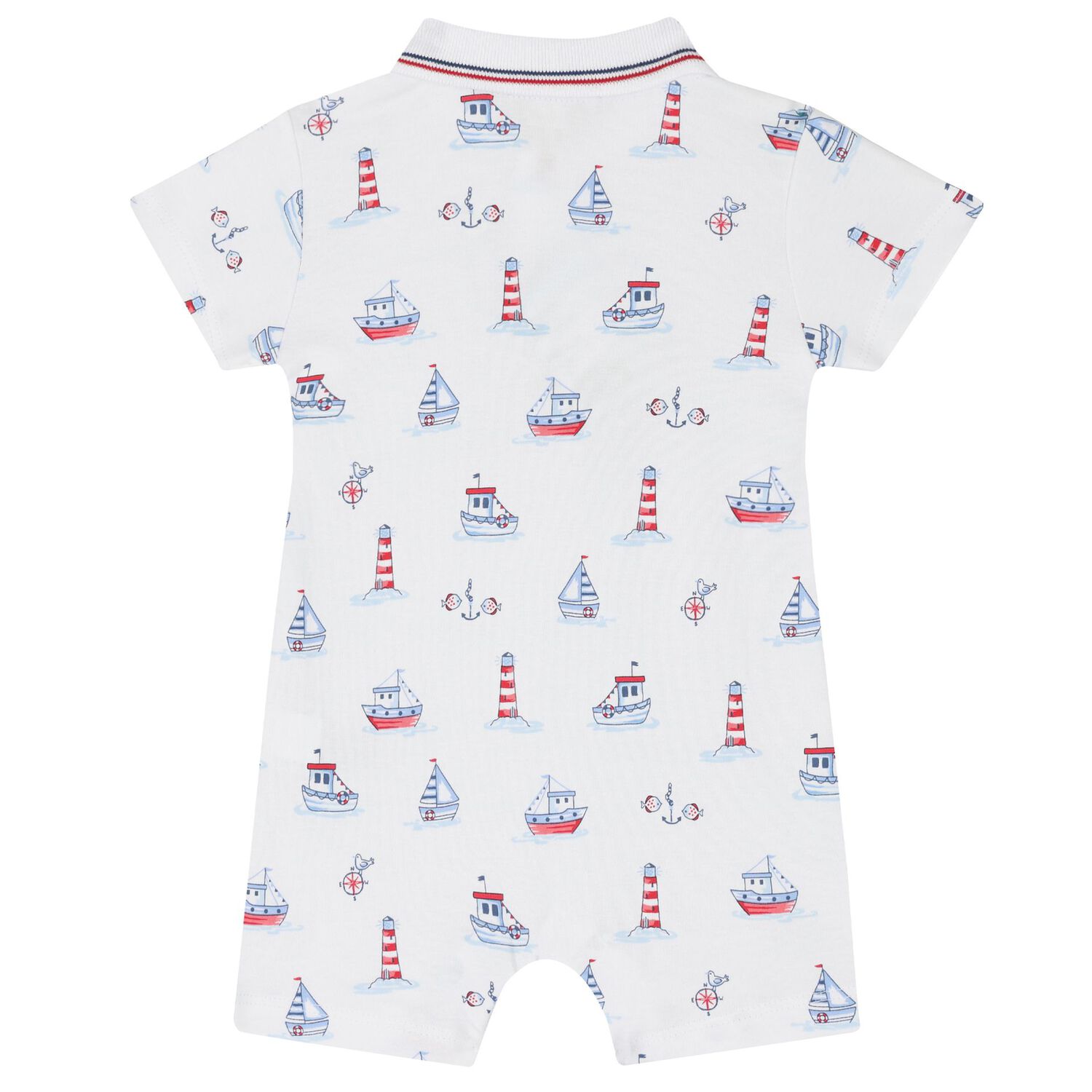 Baby Boys White Seas The Day Rompers, 1, hi-res