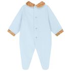 Baby Boys Blue & Beige Geo Map Babygrow Gift Set, 2, hi-res