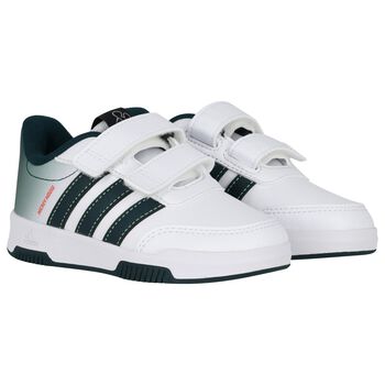 حذاء رياضي بشعار  أبيض وأخضر للأولاد