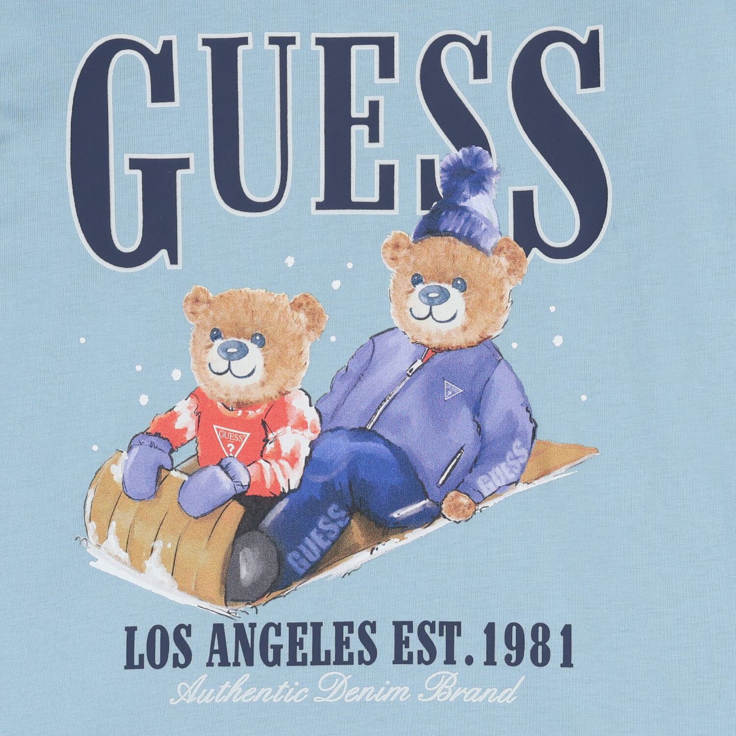 Boys Blue Teddy Bear Long Sleeve Top, 4, hi-res image number null
