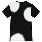 Girls Black & White Logo Dress, 1, hi-res