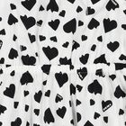 فستان بنات بطابعة قلب باللون الابيض و الاسود, 1, hi-res