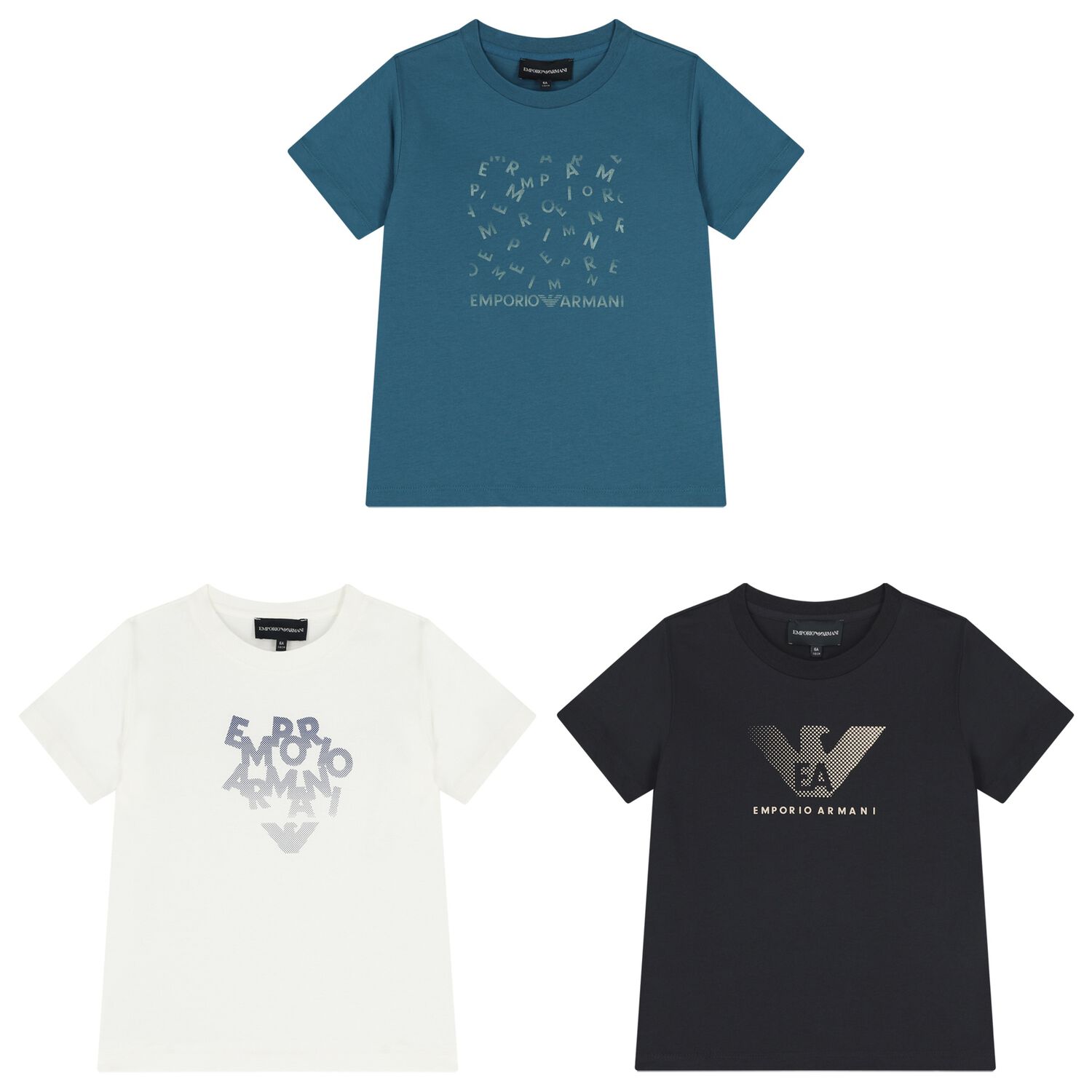 Blue Black & White Eagle Logo T-Shirts (3 Pack), 1, hi-res