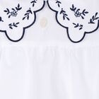 Baby Girls White Floral Scalloped Dress, 1, hi-res