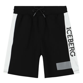 Boys Black Logo Shorts