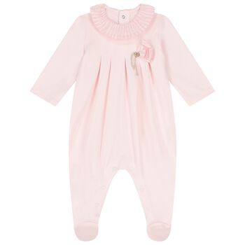 Baby Girls Pink Striped Babygrow