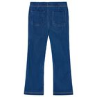 Girls Blue Denim Leggings, 1, hi-res