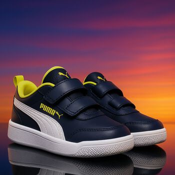 Boys Navy Courtflex Trainers