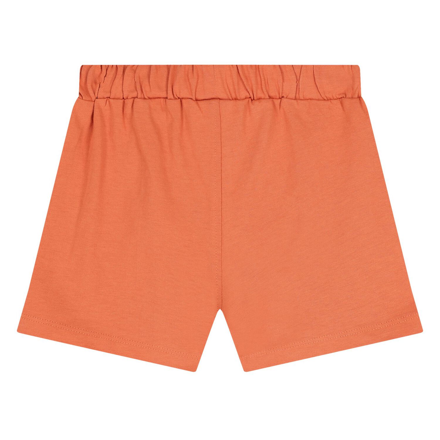 Younger Boys White & Orange Shorts Set, 1, hi-res