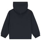 Boys Navy Blue Jacquard Logo Tracksuit, 1, hi-res
