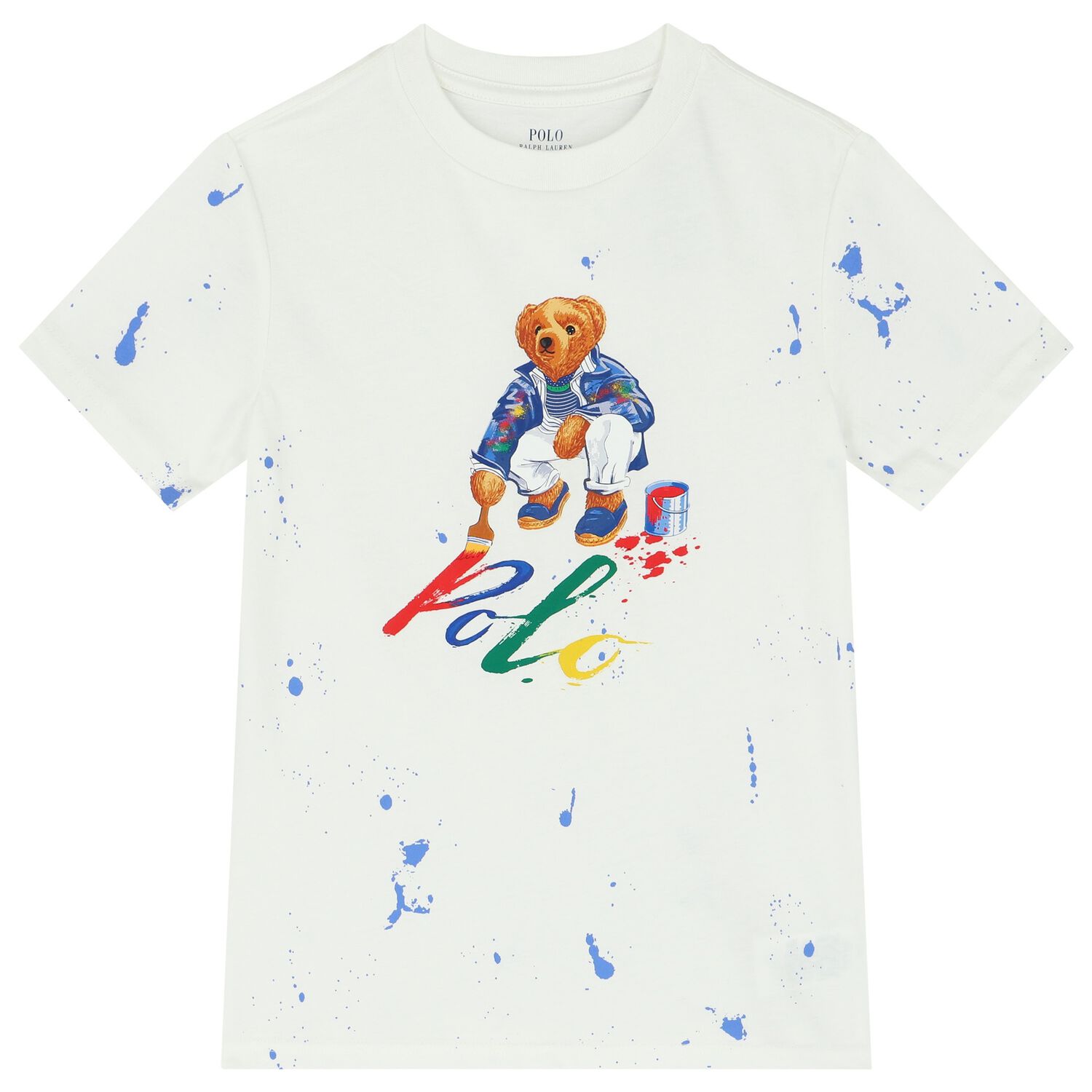 Boys White Polo Bear T-Shirt, 1, hi-res image number null
