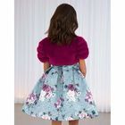 Girls Cerise Faux Fur Bolero, 1, hi-res