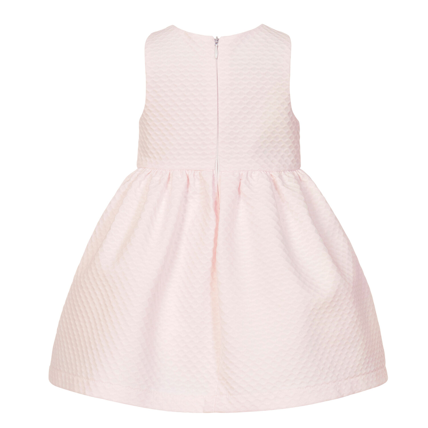 Girls Pink Bow Dress, 1, hi-res