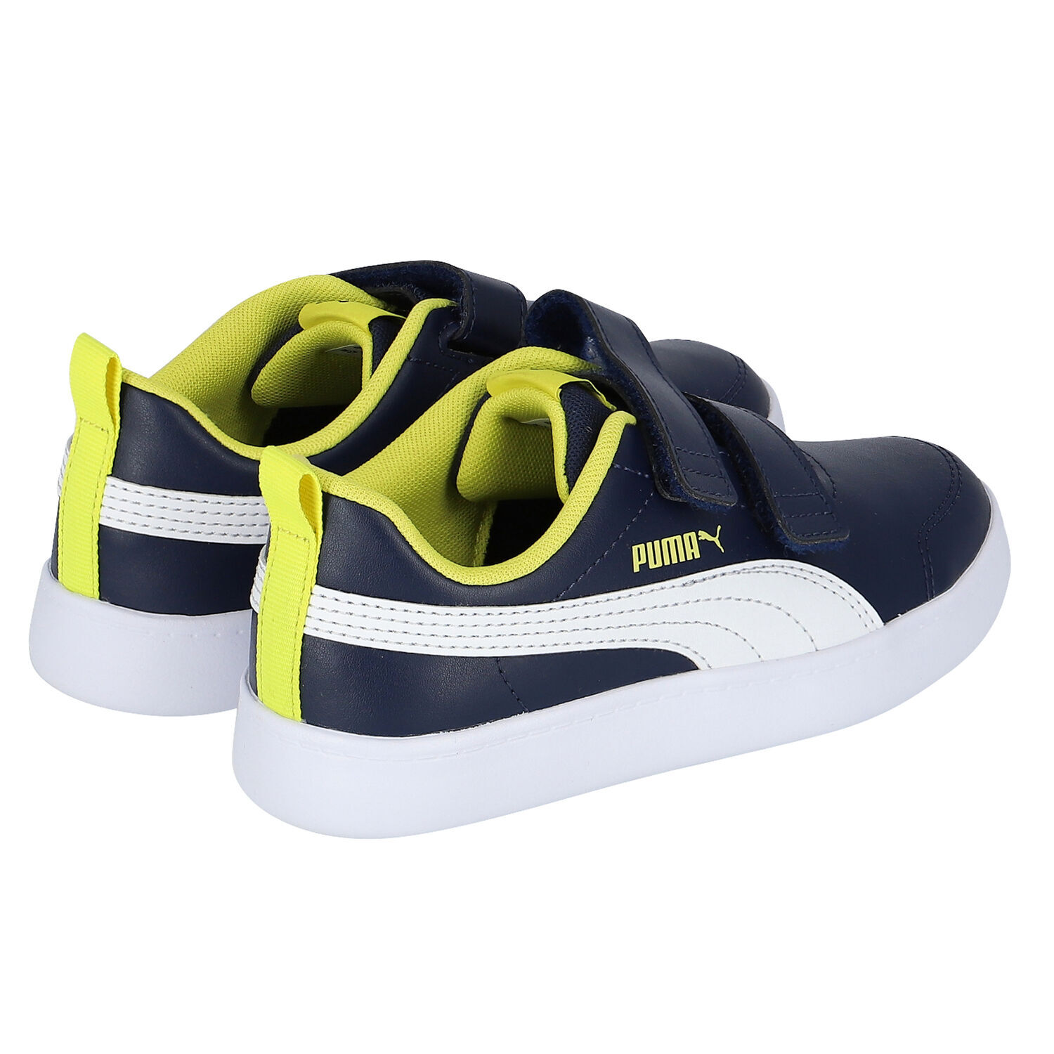 Boys Navy Courtflex Trainers, 2, hi-res