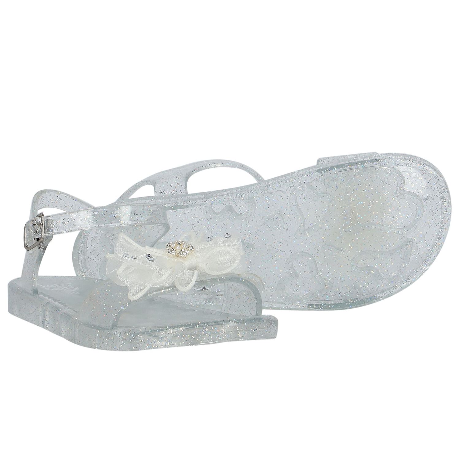 Girls Transparent Jelly Sandals, 1, hi-res image number null