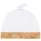 White & Beige Geo Map Romper Set, 1, hi-res