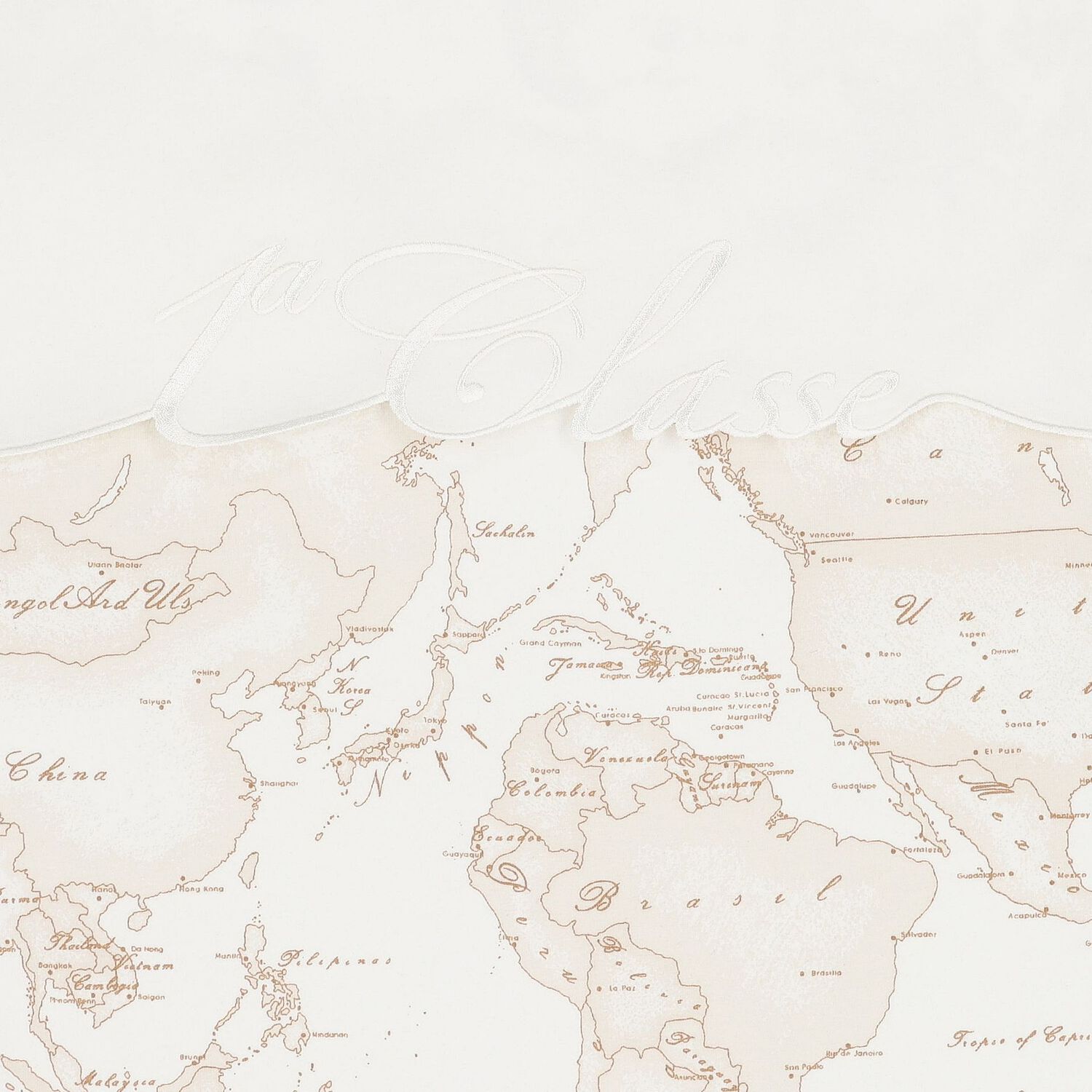 عش أطفال باللون عاجي وبيج مع خريطة جغرافية, 1, hi-res