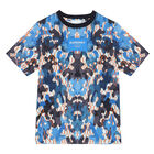 تيشيرت قطن بالشعار باللون الأزرق للأولاد, 1, hi-res