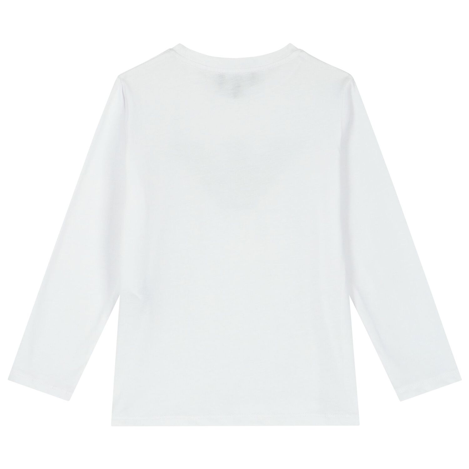 Boys White Logo Long Sleeve Top&nbsp;, 2, hi-res