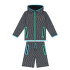 طقم شورت رياضي باللون الأسود للأولاد, 1, hi-res