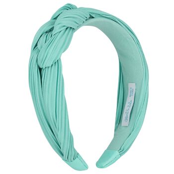 Girls Green Pleated Chiffon Headband